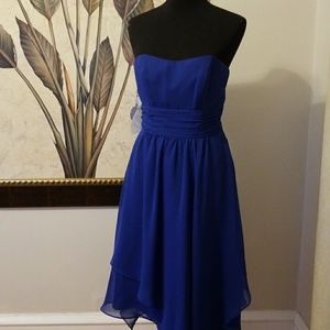 Strapless flowy sheer dress